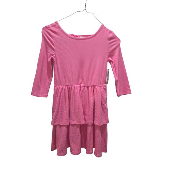 Girls Pink Tiered Dress Size S NWT by Epic Threads – Long Sleeve Ribbed Knit - Picture 3 of 10